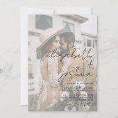 書の名前を白い4写真すべて結婚の 招待状 (正面)