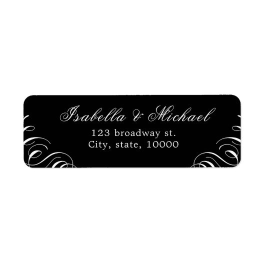 書の隆盛ヴィンテージ差出人住所 ラベル (正面)