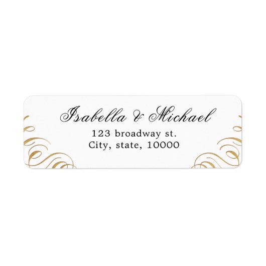 書の隆盛ヴィンテージ差出人住所 ラベル (正面)