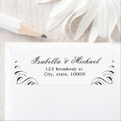 書の隆盛ヴィンテージ差出人住所 ラベル (インサイチュ)