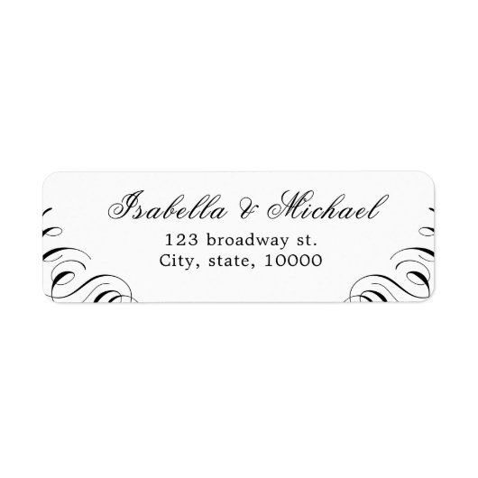 書の隆盛ヴィンテージ差出人住所 ラベル (正面)