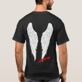 書の50%天使/悪魔と天使の翼/悪魔の尾 Tシャツ (裏面)