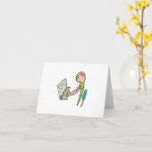 書の カード (黄色い花)