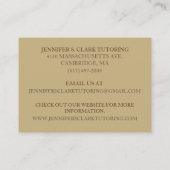 書の&読先生/鉛筆とノートブック 名刺 (裏面)