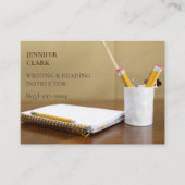 書の&読先生/鉛筆とノートブック 名刺 (正面)