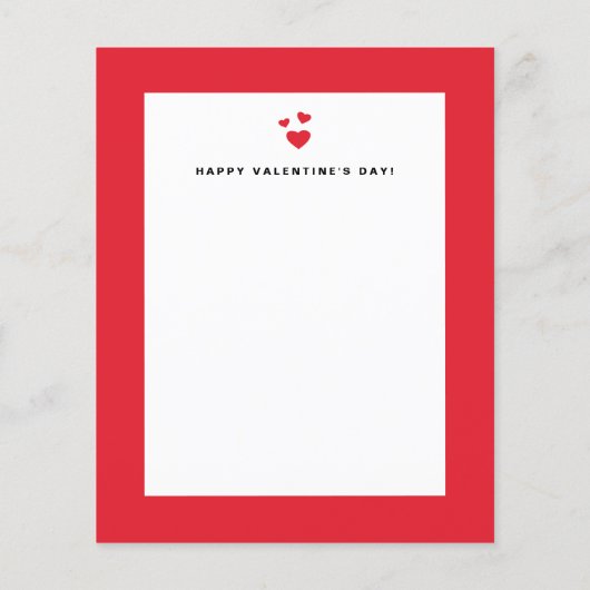 書はっきりしたモダン道写真バレンタインデーのカード (裏面)