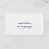 書はっきりした跡タイポグラフィシンプルクリエイティブ 名刺 (裏面)