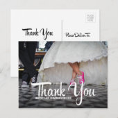 書はっきりした道写真の結婚ありがとうはがき ポストカード (正面/裏面)