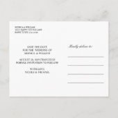 書はっきりした道 |ブラックマスタード結婚モダンズ 案内ポストカード (裏面)