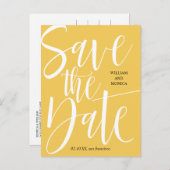 書はっきりした道|ホワイトマスタモダンー結婚ド 案内ポストカード (正面/裏面)