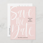 書はっきりした道 |ホワイトモダンピ結婚ンク 案内ポストカード (正面/裏面)