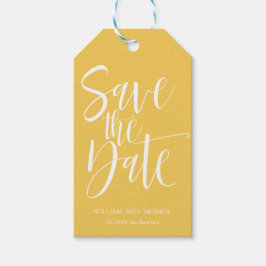 書はっきりした道 |マスタードモダンで日付を保存 ギフトタグ