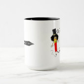 書は正気、おもしろいピエロ頭の鉛筆 マグカップ (中央)