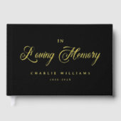 書は永遠に愛する記憶の葬儀ブラック ゲストブック (正面)