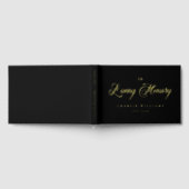 書は永遠に愛する記憶の葬儀ブラック ゲストブック (全面)