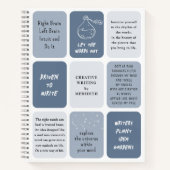 書やる気を起こさせる作者の引用文パーソナライズされた ノートブック (正面)