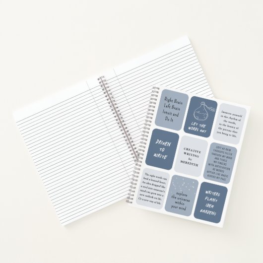 書やる気を起こさせる作者の引用文パーソナライズされた ノートブック (内部)