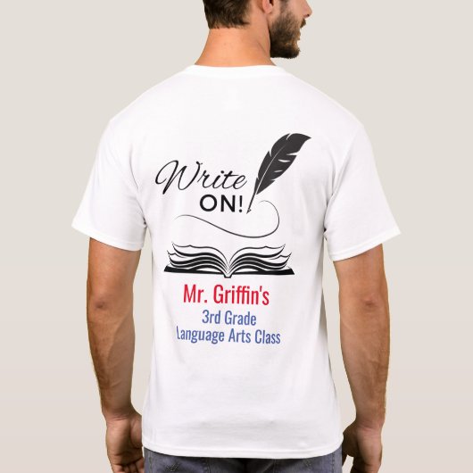 書よ! |言語パーソナライズされた芸術 書! Tシャツ (裏面)