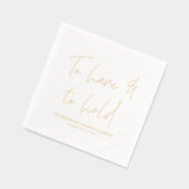 書を掲げ結婚る 箔ナプキン (左)