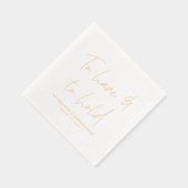 書を掲げ結婚る 箔ナプキン (右)