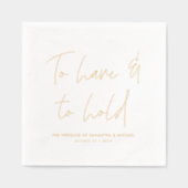 書を掲げ結婚る 箔ナプキン (正面)