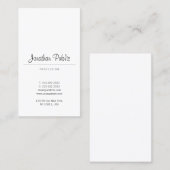 書エレガントき込みスクリプトトレンディープお洒落ラン 名刺 (正面/裏面)