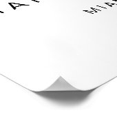 書エレガントの結婚歓迎モダン ポスター (角)