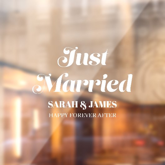 書エレガントはっきりした道たった今結婚しました結婚の ウィンドウサイン (シート2)