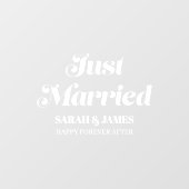 書エレガントはっきりした道たった今結婚しました結婚の ウィンドウサイン (シート)