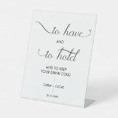 書エレガントは持って持つ必要がある 台座サイン (正面)