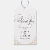 書エレガントを盛結婚り感謝しています ギフトタグ (正面)