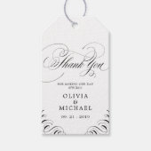 書エレガントを盛結婚り感謝しています ギフトタグ (正面)