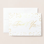 書エレガントスタイリッシュ字の台本あり 箔カード (封筒付き正面)