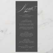 書エレガントフォーマル炭ベージュ結婚ズ メニュー (正面)