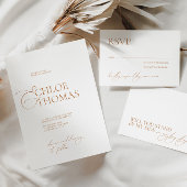 書エレガントミニマル写カップル結婚ズ 招待状