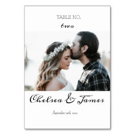 書エレガントミニマル写真 テーブルナンバー