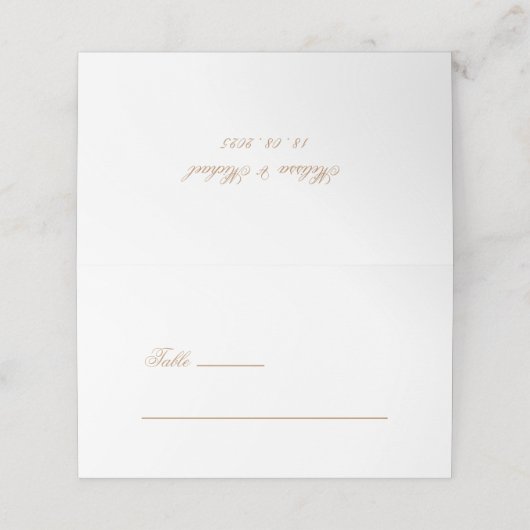 書エレガントミニマル字の結婚表 プレイスカード (外部開封)