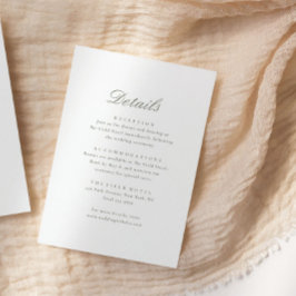 書エレガントミニマル字の詳細結婚 エンクロージャーカード