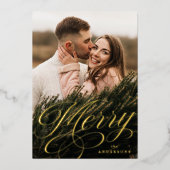 書エレガントメリー跡の写真 箔シーズンカード (正面)