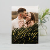 書エレガントメリー跡の写真 箔シーズンカード (立ち正面)