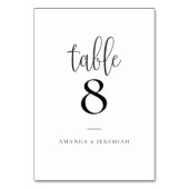 書エレガントモダンの結婚表番号 テーブルナンバー (裏面)
