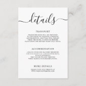 書エレガントモダンの結婚詳細 エンクロージャーカード (正面)