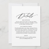 書エレガントモダンは一結婚つになる 招待状 (裏面)