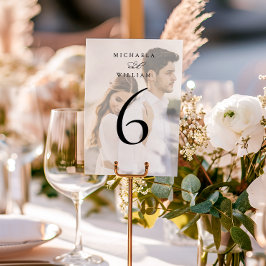 書エレガントモダン写の写真結婚の テーブルナンバー