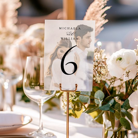 書エレガントモダン写の写真結婚の テーブルナンバー