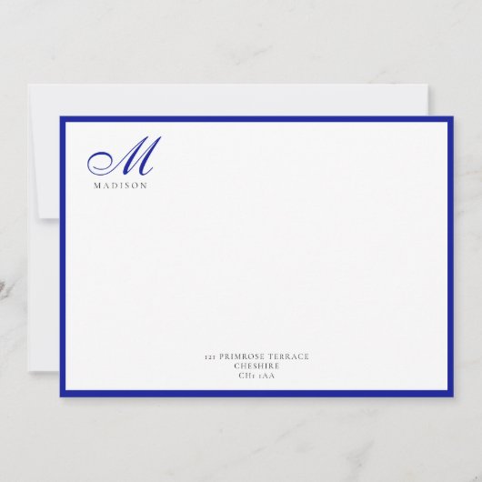 書エレガントモダン台文提督 ノートカード (正面)