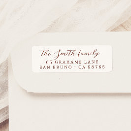 書エレガントモダン名赤 ラベル