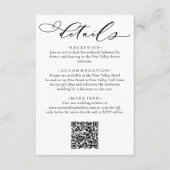 書エレガントモダン字の結婚詳細 エンクロージャーカード (正面)