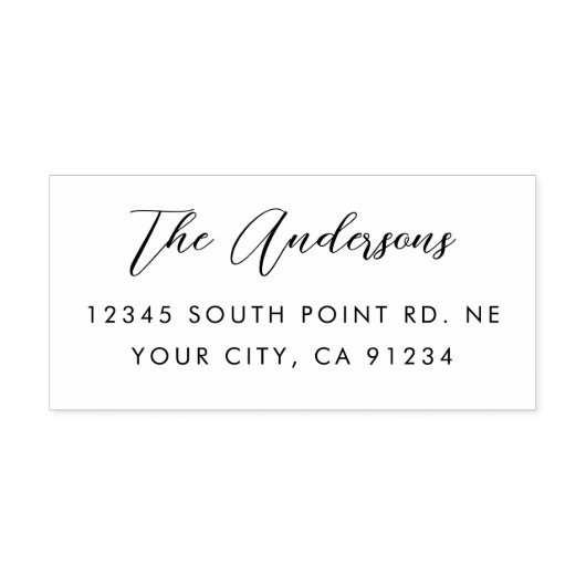 書エレガントモダン差出人住所 セルフインキングスタンプ (デザイン)