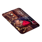 書エレガントモダン書の写真の日付を保存 マグネット (右側)